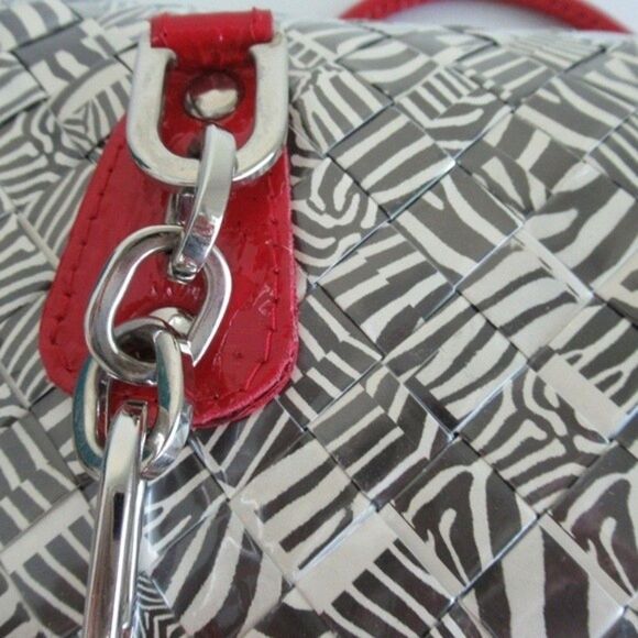 Nahui Ollin Black and White Zebra Satchel - Picture 8 of 13